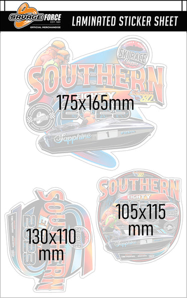 S80 2023 Sapphire Sticker Sheet